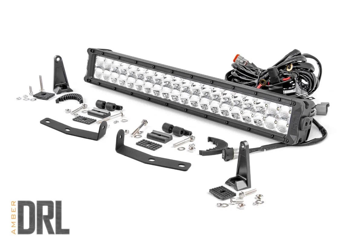 Fits Titan XD(16-24) LED Light Bumper Mount 20_ Chrome Dual Row 70646DRLA